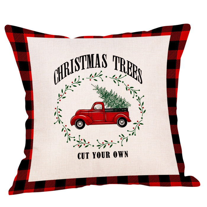 Wholesale Christmas Car Pattern Pillowcase MOQ≥2 JDC-PW-mengd019