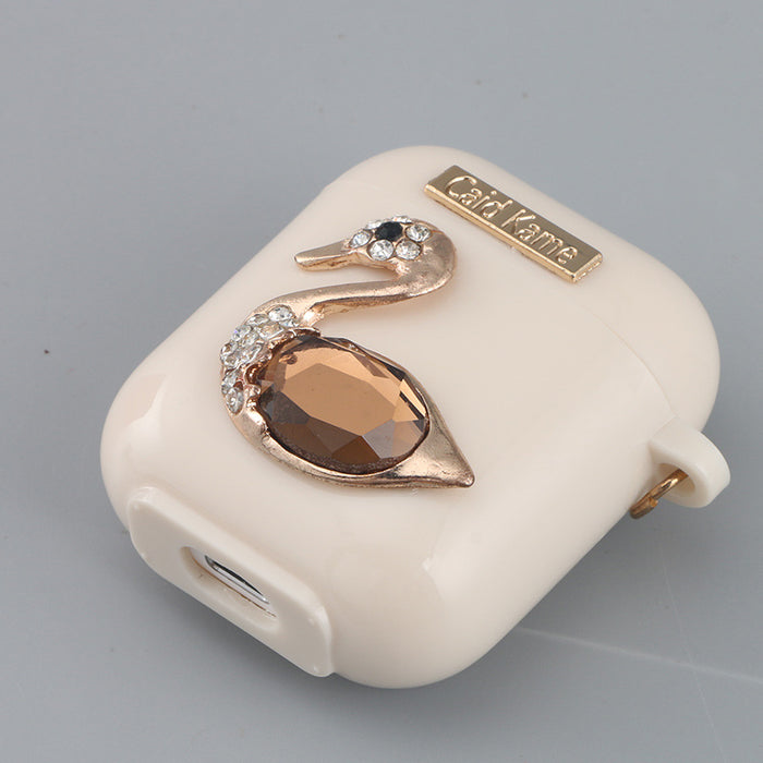 Wholesale Earphone Shell TPU Diamond Swan Protective Case MOQ≥2 JDC-EPC-OYang010