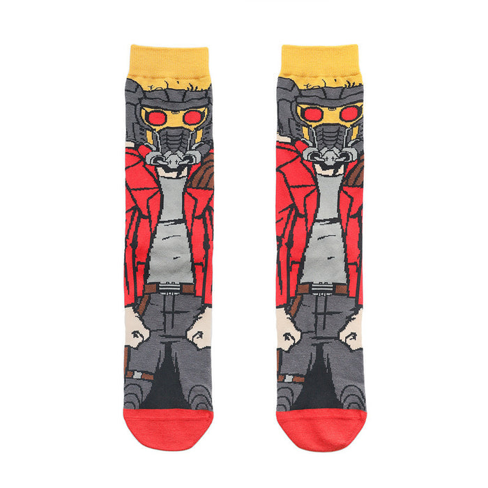 Wholesale socks cartoon medium and long tube skateboard personality socks (M) JDC-SK-HuiHe009