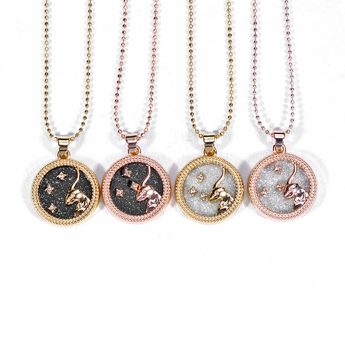 Wholesale Necklace Alloy Constellation Couple Gift JDC-NE-YinH035