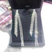 Jewelry WholesaleWholesale white sparkling diamond tassel stud earrings JDC-ES-Sideng030 Earrings 思登 %variant_option1% %variant_option2% %variant_option3%  Factory Price JoyasDeChina Joyas De China