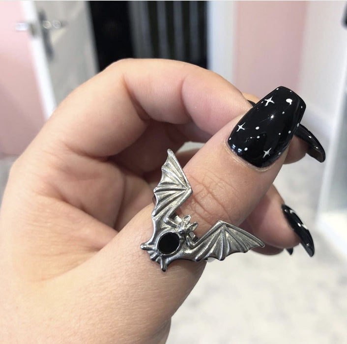 Wholesale Rings Alloy Halloween Bat JDC-RS-sanj054