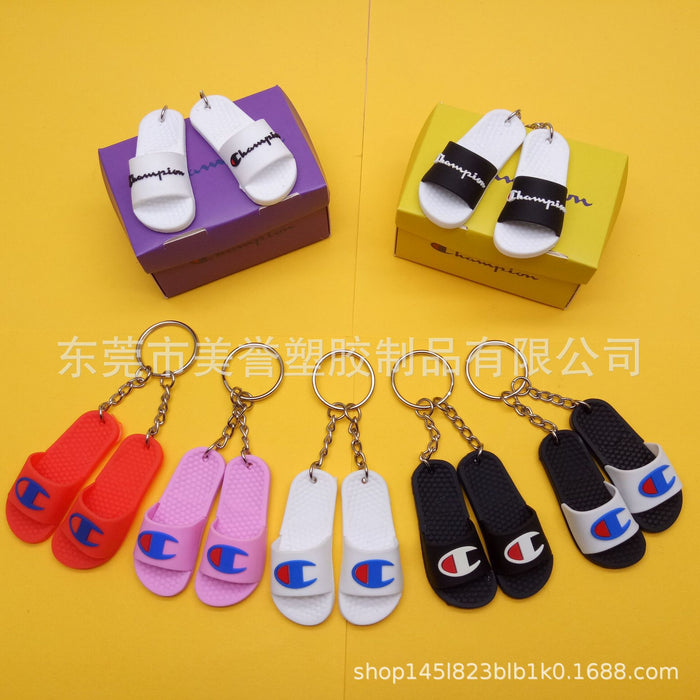 Wholesale Random Mini Slippers Silicone Keychain (F) JDC-KC-MeiYu001