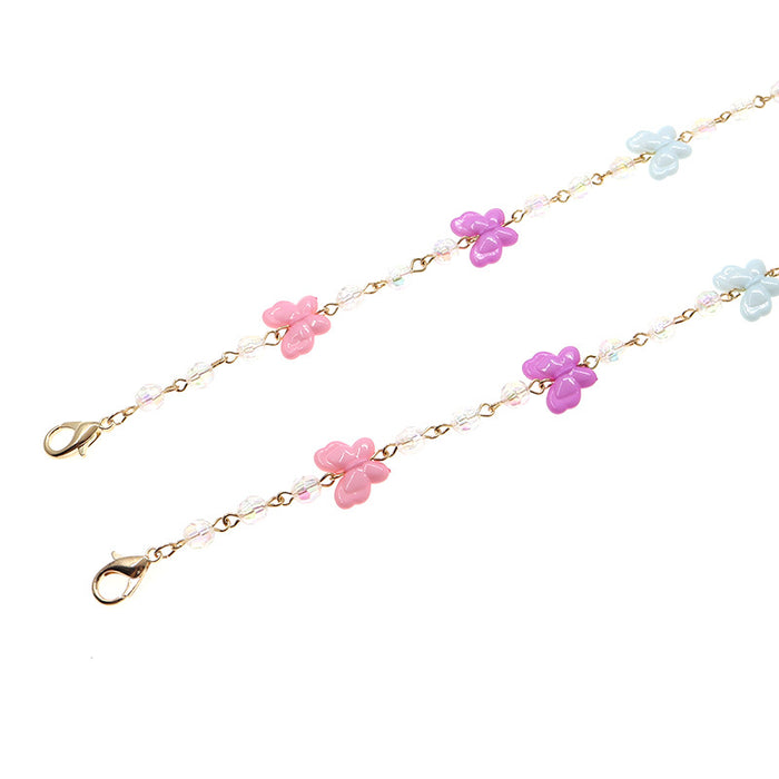 Wholesale Butterfly Beads Acrylic Kids Mask Chain Glasses Chain MOQ≥3 JDC-MC-YiLai001