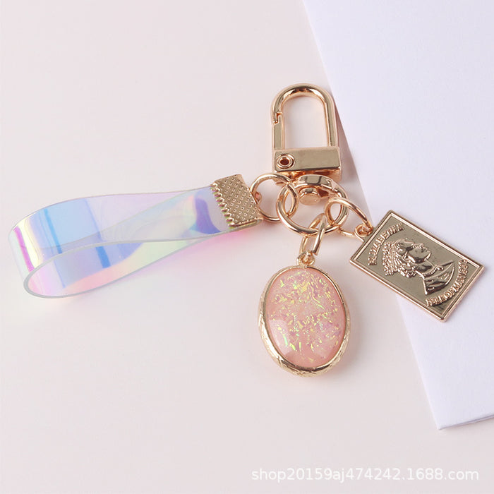 Wholesale Keychains Alloy Antique Pink Gemstones JDC-KC-YiHan052