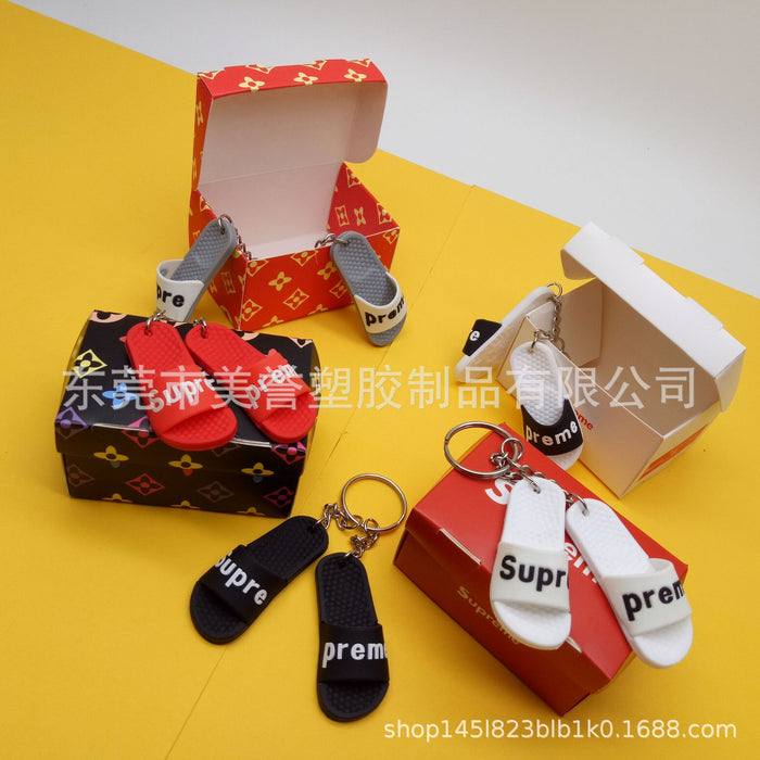 Wholesale Random Mini Slippers Silicone Keychain (F) JDC-KC-MeiYu001
