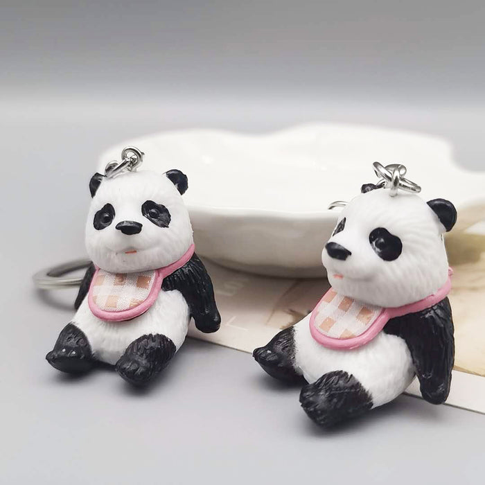 Keychains al por mayor para mochilas Cartoon Cute lindo llavero de muñecas Panda Moq≥2 JDC-KC-YY035