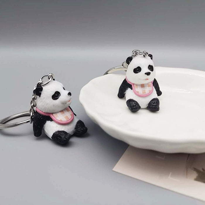Keychains al por mayor para mochilas Cartoon Cute lindo llavero de muñecas Panda Moq≥2 JDC-KC-YY035