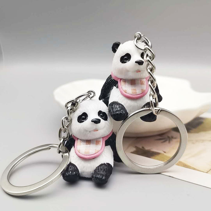 Wholesale Keychains For Backpacks cartoon cute cute panda doll keychain MOQ≥2 JDC-KC-YY035