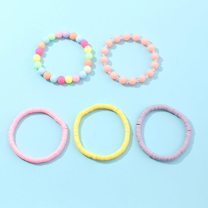 Wholesale Candy Color Beaded Kids Bead Bracelet JDC-BT-YueS004