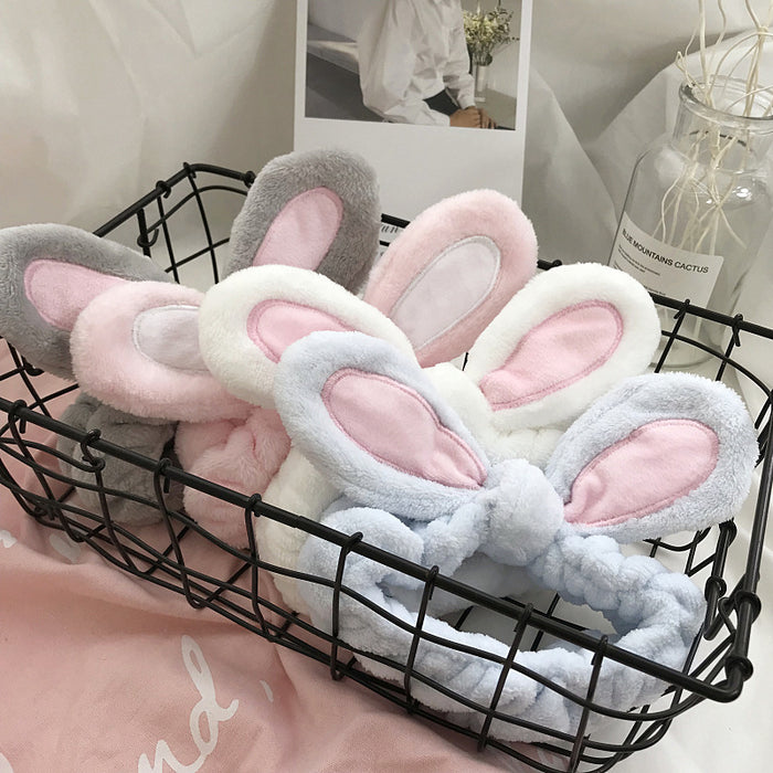 Wholesale 3D Rabbit Ears Face Wash Makeup Hairband JDC-HD-XYi001