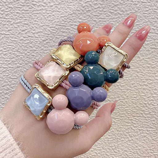 Jewelry WholesaleWholesale Acrylic Crystal Mickey Hair Band Jelly Color Rubber Band MOQ≥2 JDC-HS-Fuyuan001 Hair Scrunchies 赴渊 %variant_option1% %variant_option2% %variant_option3%  Factory Price JoyasDeChina Joyas De China