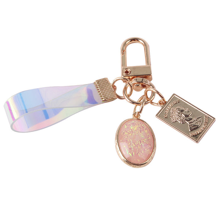 Wholesale Keychains Alloy Antique Pink Gemstones JDC-KC-YiHan052