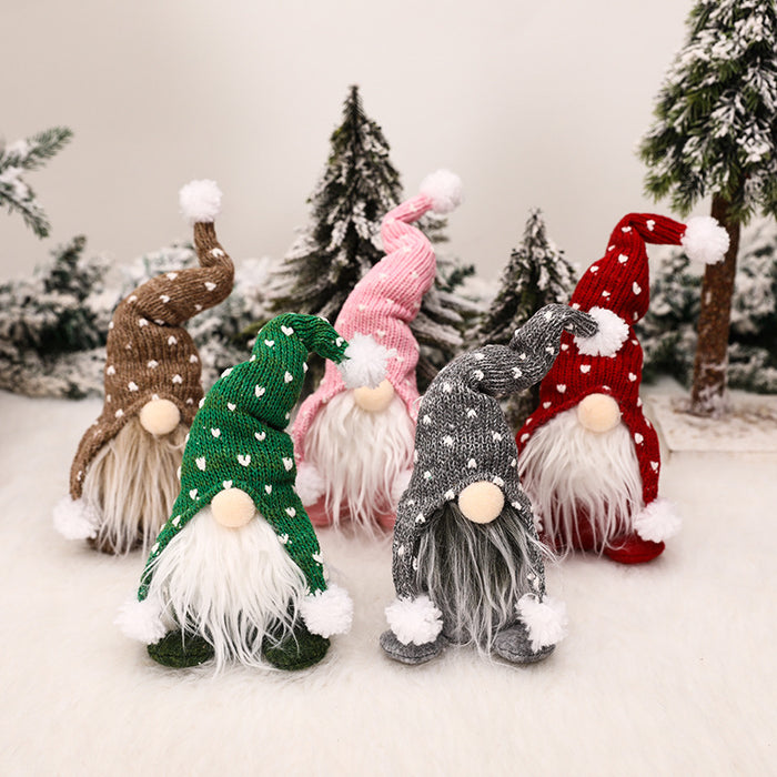 Wholesale Ornament Cloth Christmas White Beard Faceless Doll MOQ≥2 JDC-OS-MinG001
