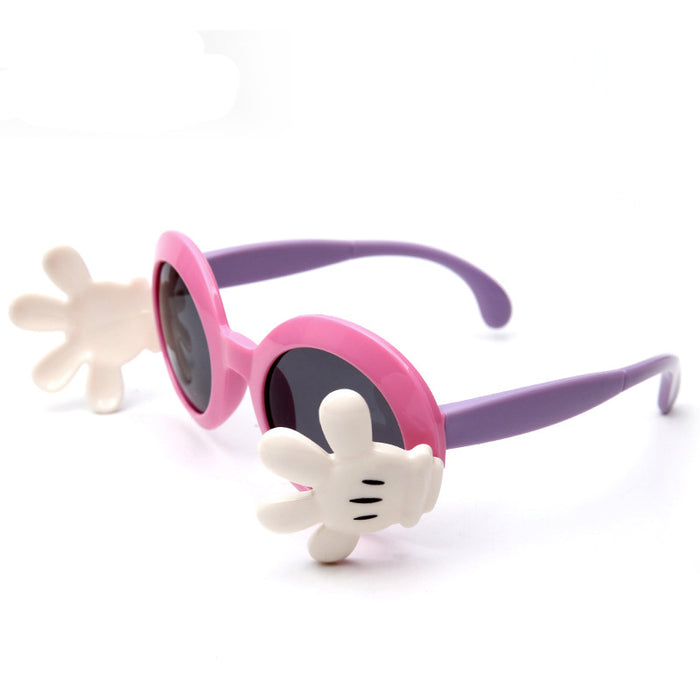 Wholesale Plastic Kids Flip Small Hand Sunglasses JDC-SG-JingM010