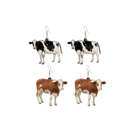 Jewelry WholesaleWholesale acrylic cow earrings JDC-ES-XUEP012 Earrings 雪帕 %variant_option1% %variant_option2% %variant_option3%  Factory Price JoyasDeChina Joyas De China