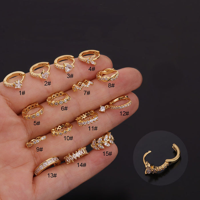 Jewelry WholesaleWholesale fashion Mini ROUND copper earrings JDC-ES-Henst003 Earrings 亨森 %variant_option1% %variant_option2% %variant_option3%  Factory Price JoyasDeChina Joyas De China