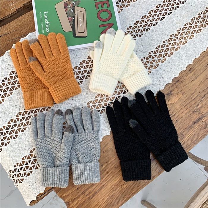 Wholesale Gloves Wool Thick Cycling Warm Knitted JDC-GS-YWHY002