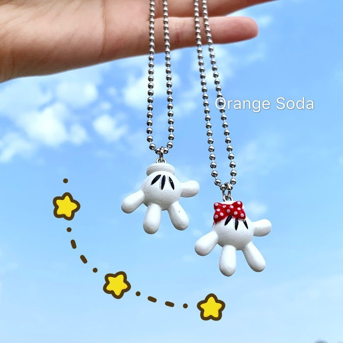 Wholesale Necklace Cartoon Mini Palm Cute (M) MOQ≥2 JDC-NE-HuaG005