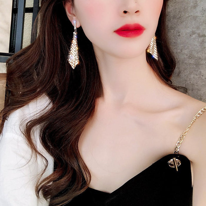 Jewelry WholesaleWholesale long two-piece gold earrings JDC-ES-Sideng033 Earrings 思登 %variant_option1% %variant_option2% %variant_option3%  Factory Price JoyasDeChina Joyas De China
