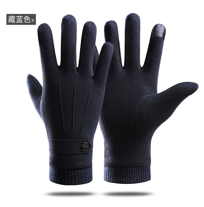 Wholesale Gloves De Velvet Simple Warm Thick Touch Screen JDC-GS-ZhuX005