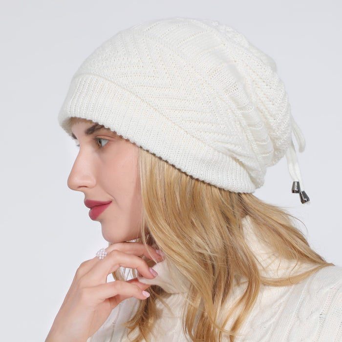 Wholesale Hat Acrylic Fleece Warm Knit Scarf Suit MOQ≥2 JDC-FH-Honghe002