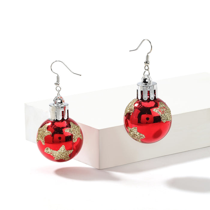 Wholesale Earrings Resin Christmas Creative Resin Sequins Stars JDC-ES-JL1022