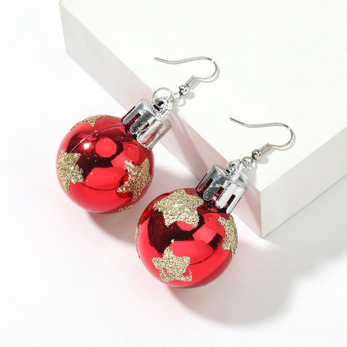 Wholesale Earrings Resin Christmas Creative Resin Sequins Stars JDC-ES-JL1022