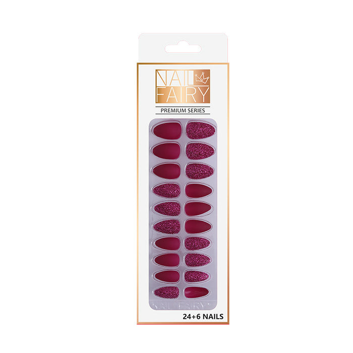 Wholesale Scrub Nail Glitter Powder ABS Resin Waterproof Nail Stickers 24pcs/box JDC-NS-CMM001