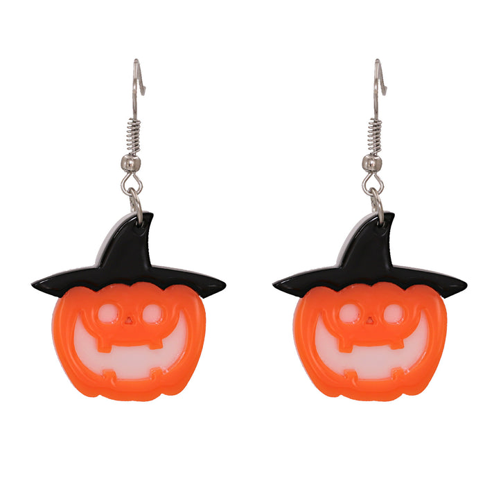 Wholesale Earrings Resin Pumpkin Halloween(F) JDC-ES-JJ251