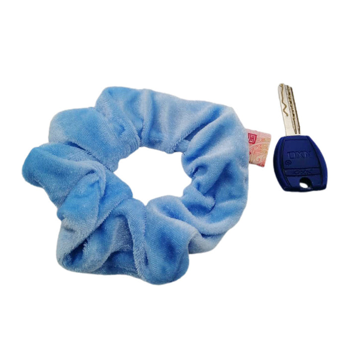Wholesale Hair Scrunchies Flannel Pocket Zipper Sports JDC-HS-XHQ001