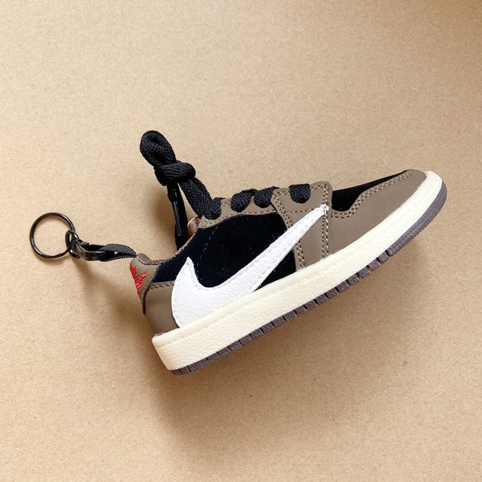 Mini zapatillas de baloncesto al por mayor llavero de lienzo de cuero llavero (f) JDC-KC-HDONG002