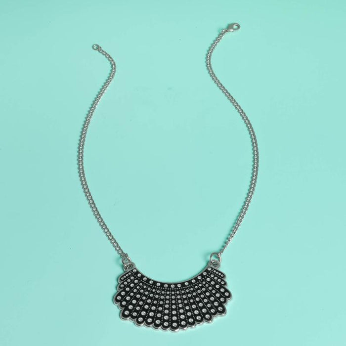 Wholesale Justice Ginsburg Drip Oil Alloy Necklace JDC-NE-Saip034