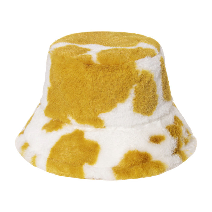 Bateo de sombrero al por mayor cabello de conejo en blanco y negro Patrón de vaca Sombrero MOQ≥2 JDC-FH-YUANB017