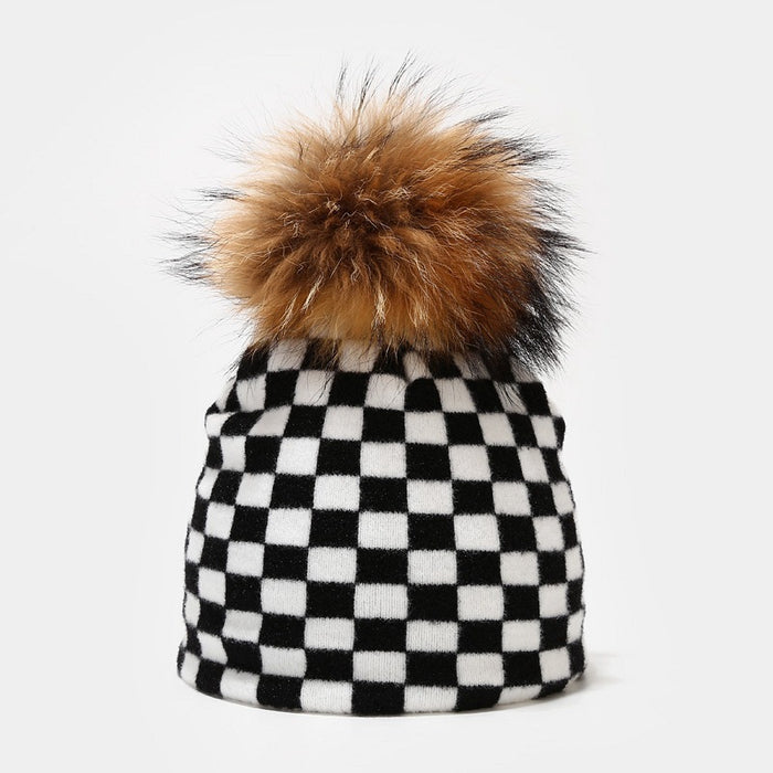Wholesale Hat Wool Warm Winter Cow Leopard Pattern Knitted Hat JDC-FH-LvYi048