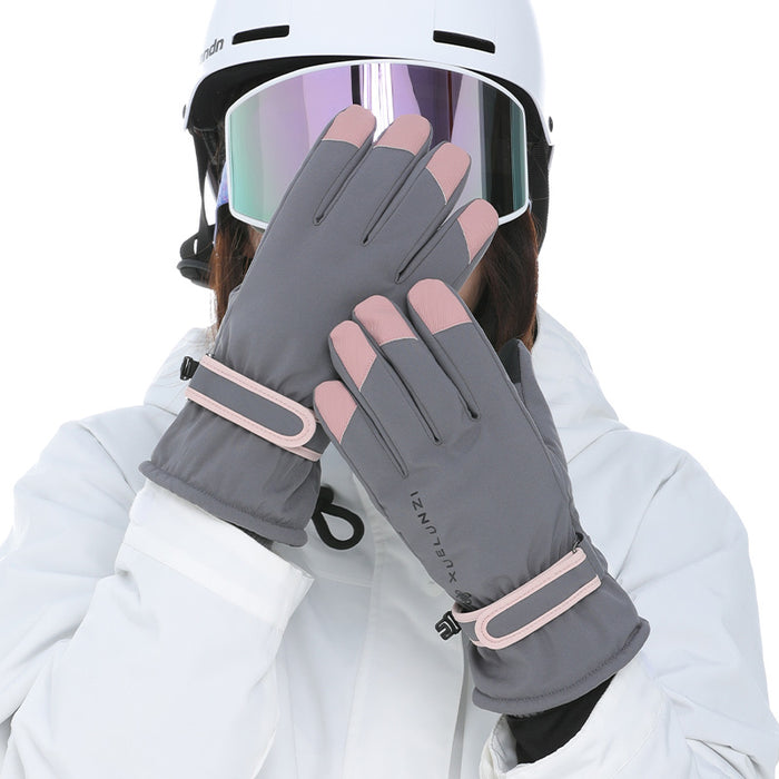 Guantes al por mayor Poliéster impermeable al aire libre de esquí táctil de esquí JDC-GS-Xijl009
