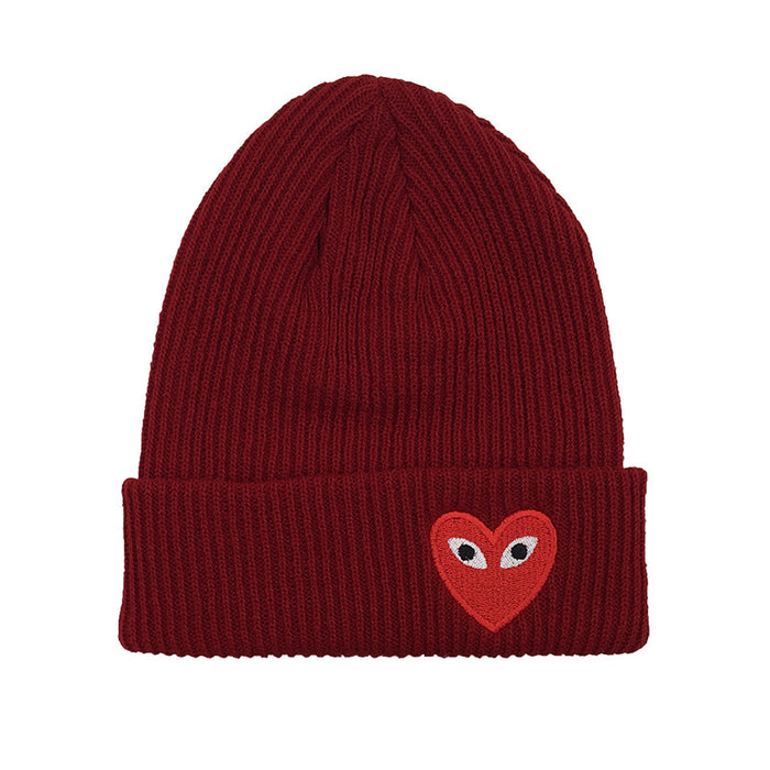 Wholesale Hat Wool Heart Embroidery Knitted Hat (F) JDC-FH-AXing009