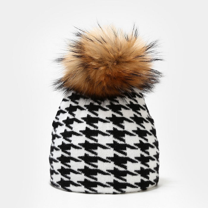 Hat de sombrero al por mayor Wool Warm Winter Cow Vacard Patrón de tejido de punto JDC-FH-LVYI048