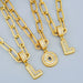 Jewelry WholesaleWholesale 26 English gold stainless steel necklace JDC-NE-Jif062 Necklaces 集沛 %variant_option1% %variant_option2% %variant_option3%  Factory Price JoyasDeChina Joyas De China