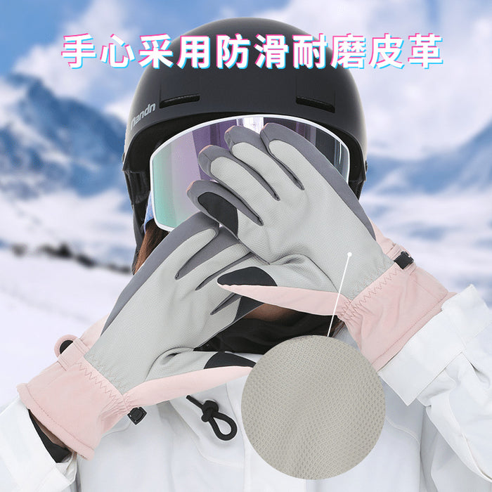 Guantes al por mayor Poliéster impermeable pantalla táctil de esquí en aire libre JDC-GS-Xijl001
