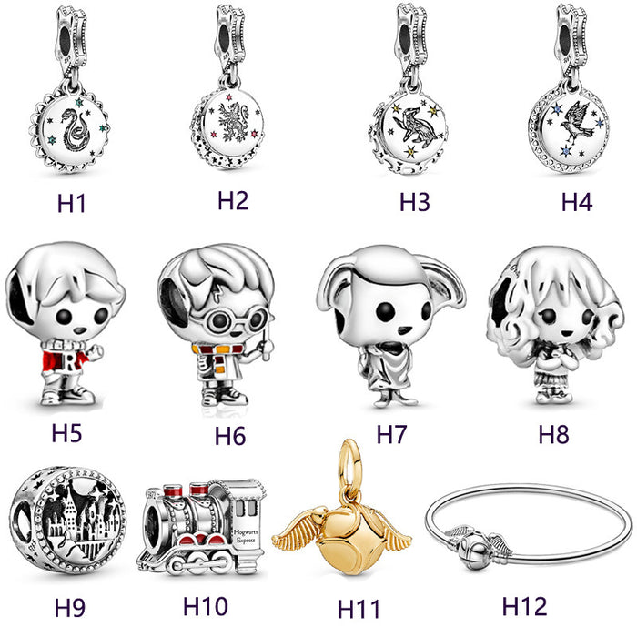 Wholesale Charms Bracelet DIY Beaded Cartoon Alloy Pack Of 20 (M) JDC-CS-YuanYu012