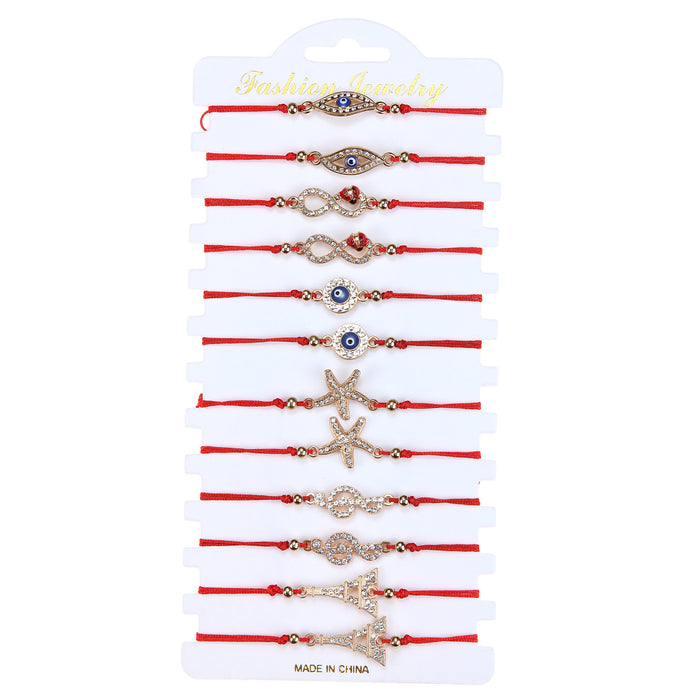 Wholesale bracelet hand woven red rope simple JDC-BT-ZheQ029