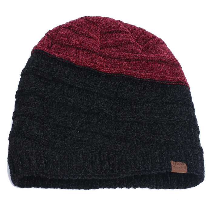 Sombrero al por mayor chenille lana lana rayada cálida sombrero de punto al aire libre moq≥2 jdc-fh-rongz004