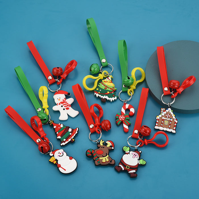 Keychains al por mayor PVC Alloy Cartoon Cute Christmas JDC-KC-JXI013
