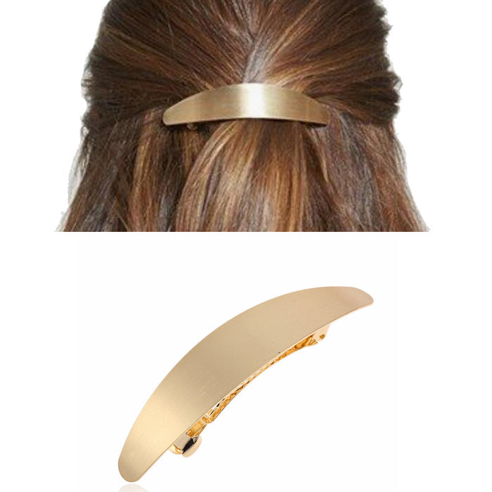 Wholesale Hair Clips Alloy Glossy Oval Simple MOQ≥2 JDC-HC-Jingjie007
