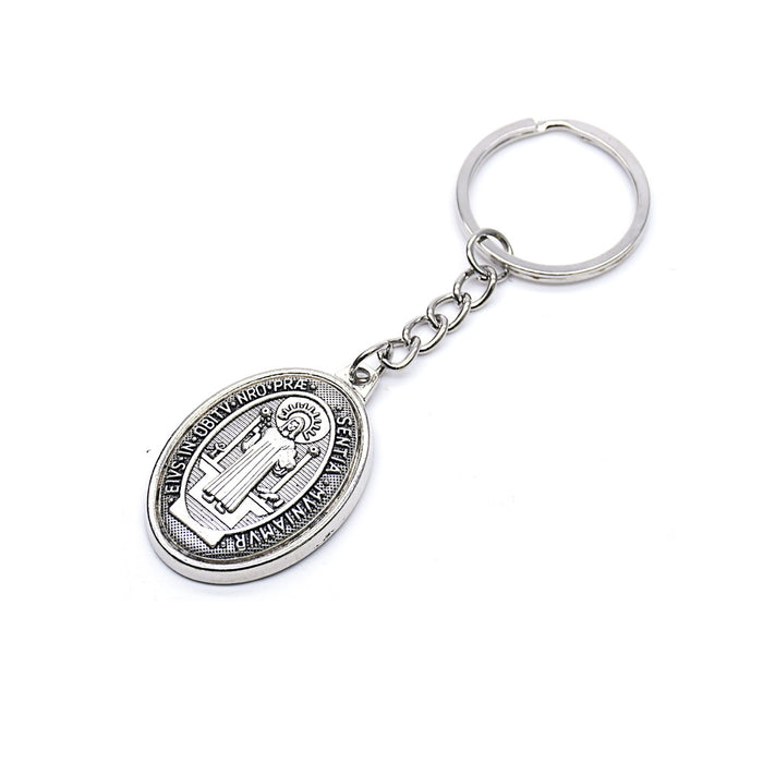 Wholesale Keychains Metal Oval ST. BENEDICT JDC-KC-BYou010