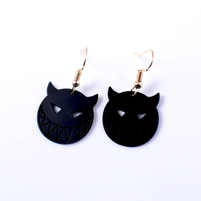 Wholesale Earrings Alloy Halloween Pumpkin Ghost Devil Hairpin Earrings MOQ≥2 JDC-ES-HaoBiao024