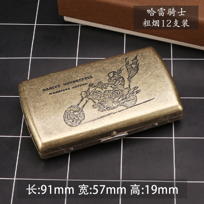 Wholesale Windproof Cigarette Case Iron Portable Men's Flip Cover MOQ≥2 JDC-CC-KaiQ001