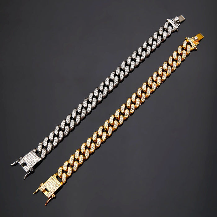 Wholesale Cuban Bracelet Pewter Cuban Chain MOQ≥2 JDC-BT-NiC001