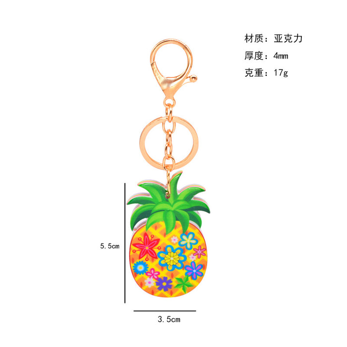 Wholesale Acrylic Fruit Pendant Keychain JDC-KC-YiWa018